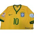 Photo3: Brazil 2015 Home Authentic Shirt #10 Neymar Jr Copa America Chile 2015 Patch/Badge