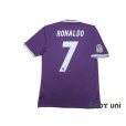 Photo2: Real Madrid 2016-2017 Away Shirt #7 Ronaldo w/tags (2)