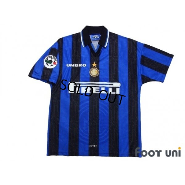 Photo1: Inter Milan 1997-1998 Home Shirt #10 Ronaldo Lega Calcio Patch/Badge