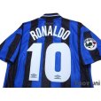 Photo4: Inter Milan 1997-1998 Home Shirt #10 Ronaldo Lega Calcio Patch/Badge (4)