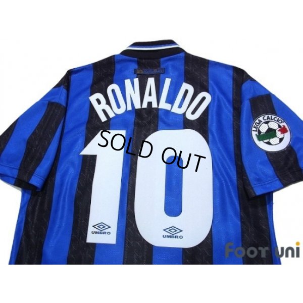 Photo4: Inter Milan 1997-1998 Home Shirt #10 Ronaldo Lega Calcio Patch/Badge