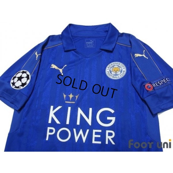 Photo3: Leicester City 2016-2017 Home Shirt #20 Okazaki Champions League Patch/Badge Respect Patch/Badge