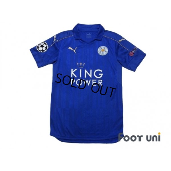 Photo1: Leicester City 2016-2017 Home Shirt #20 Okazaki Champions League Patch/Badge Respect Patch/Badge