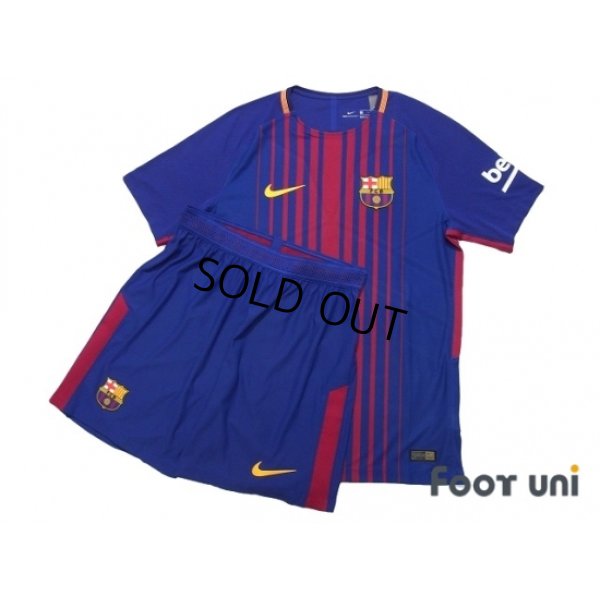 Photo1: FC Barcelona 2017-2018 Home Authentic Shirt and Shorts Set w/tags