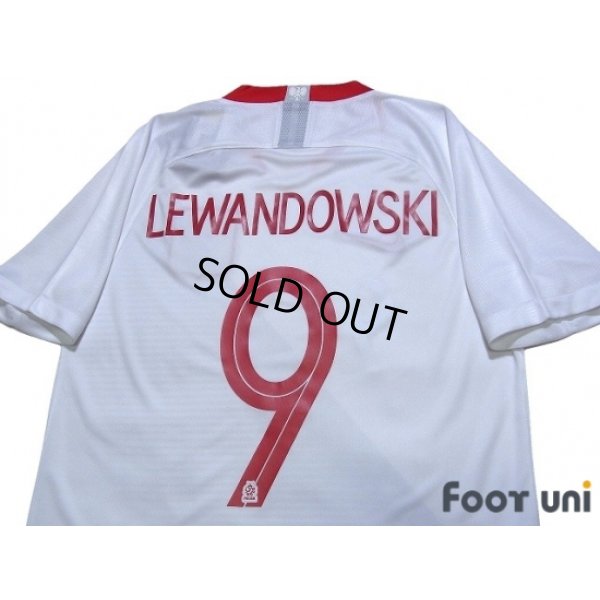 Photo4: Poland 2018 Home Shirt #9 Lewandowski w/tags