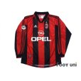 Photo1: AC Milan 1998-1999 Home Long Sleeve Shirt #3 Maldini Lega Calcio Patch/Badge (1)