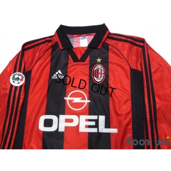Photo3: AC Milan 1998-1999 Home Long Sleeve Shirt #3 Maldini Lega Calcio Patch/Badge