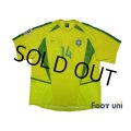 Brazil 2003 Home Match Issue Shirt #14 FIFA World Cup Germany 2003 Qualifying Patch/Badge