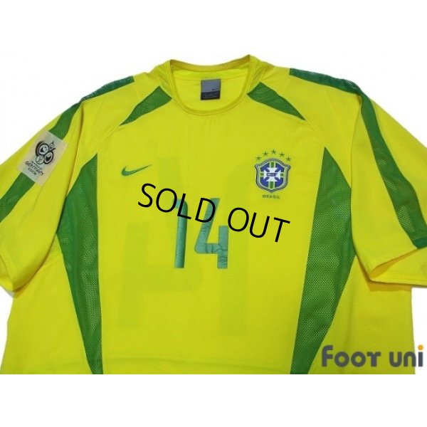 Photo3: Brazil 2003 Home Match Issue Shirt #14 FIFA World Cup Germany 2003 Qualifying Patch/Badge