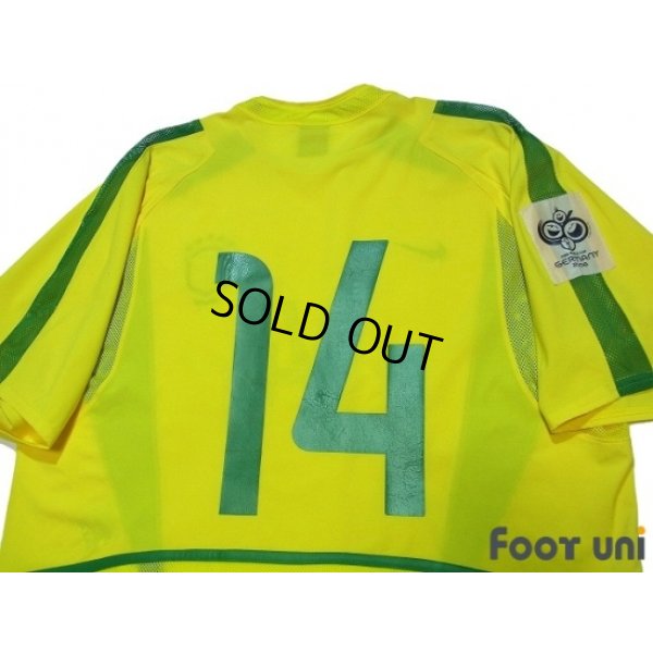 Photo4: Brazil 2003 Home Match Issue Shirt #14 FIFA World Cup Germany 2003 Qualifying Patch/Badge