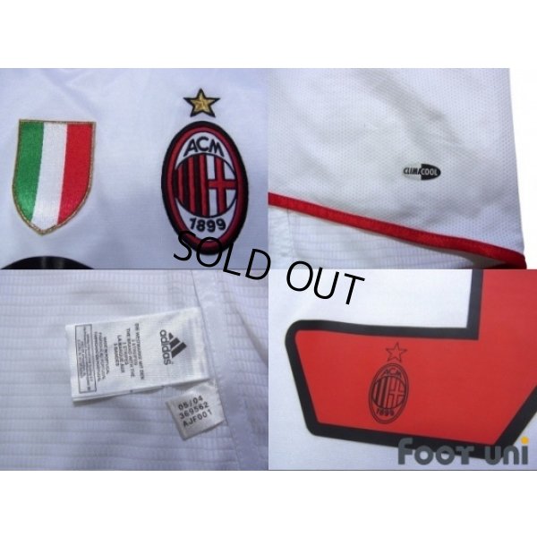 Photo8: AC Milan 2004-2005 Away Match Issue Long Sleeve Shirt #9 Inzaghi Champions League Patch/Badge