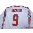 Photo4: AC Milan 2004-2005 Away Match Issue Long Sleeve Shirt #9 Inzaghi Champions League Patch/Badge