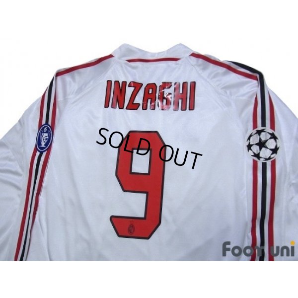 Photo4: AC Milan 2004-2005 Away Match Issue Long Sleeve Shirt #9 Inzaghi Champions League Patch/Badge