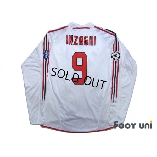 Photo2: AC Milan 2004-2005 Away Match Issue Long Sleeve Shirt #9 Inzaghi Champions League Patch/Badge