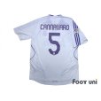 Photo2: Real Madrid 2007-2008 Home Shirt #5 Cannavaro LFP Patch/Badg (2)