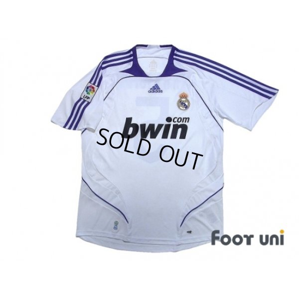 Photo1: Real Madrid 2007-2008 Home Shirt #5 Cannavaro LFP Patch/Badg