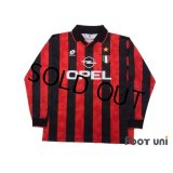 AC Milan 1994-1995 Home Long Sleeve Shirt #10 Scudetto Patch/Badge