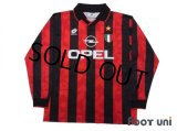 AC Milan 1994-1995 Home Long Sleeve Shirt #10 Scudetto Patch/Badge