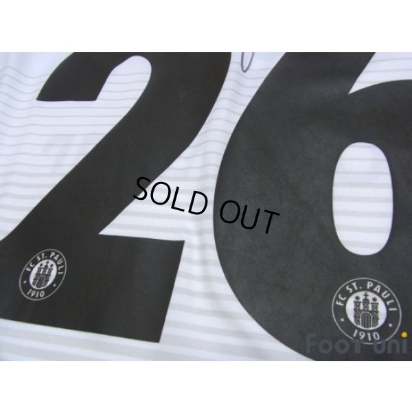 Photo7: FC St.Pauli 2014-2015 Away Autographed Shirt #26 Gonther Bundesliga Patch/Badge Hermes Patch/Badge
