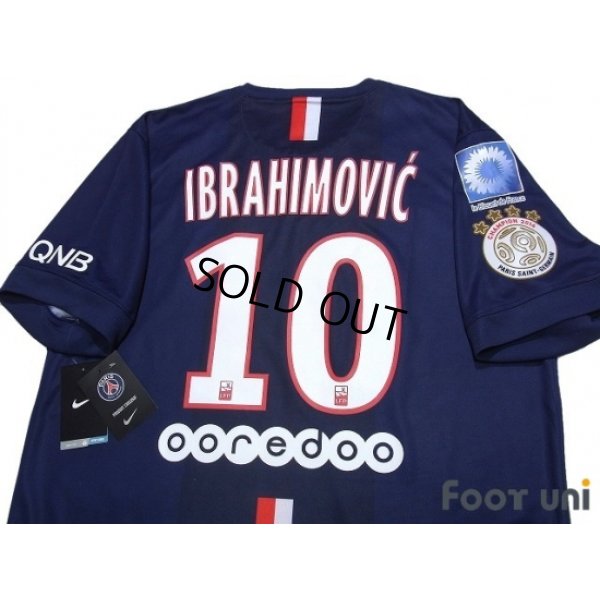 Photo4: Paris Saint Germain 2014-2015 Home Shirt #10 Ibrahimovic w/tags