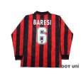 Photo2: AC Milan 1995-1996 Home Long Sleeve Shir #6 Baresi (2)