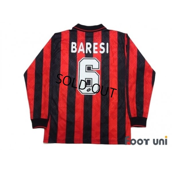 Photo2: AC Milan 1995-1996 Home Long Sleeve Shir #6 Baresi