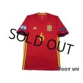 Spain 2016 Home Authentic Shirt #6 A.Iniesta UEFA Euro 2012 Champions Patch/Badge Respect Patch/Badge w/tags