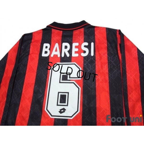 Photo4: AC Milan 1995-1996 Home Long Sleeve Shir #6 Baresi