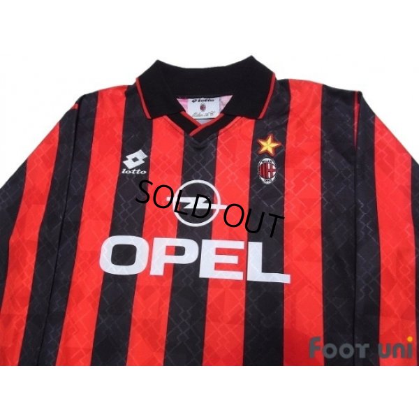 Photo3: AC Milan 1995-1996 Home Long Sleeve Shir #6 Baresi