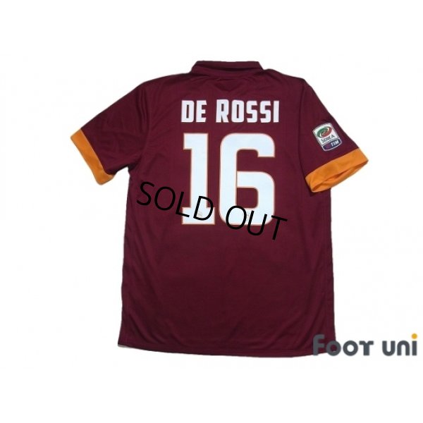 Photo2: AS Roma 2014-2015 Home Shirt #16 De Rossi Serie A Tim Patch/Badge w/tags