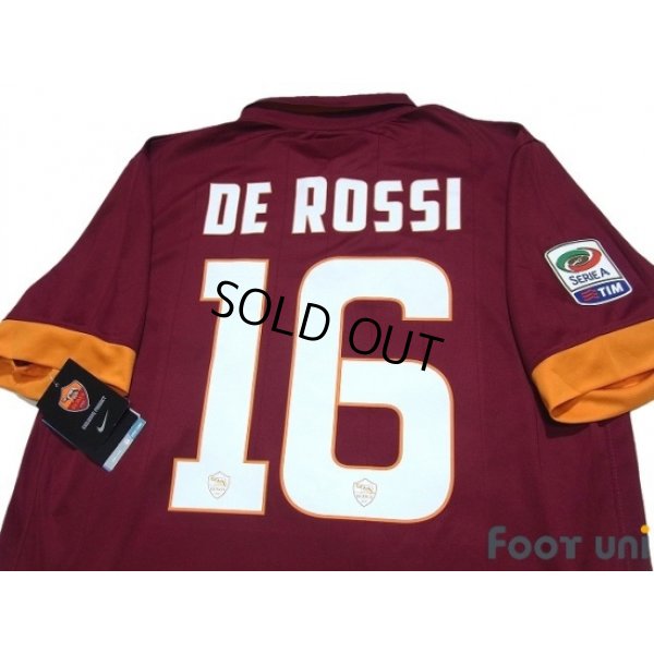 Photo4: AS Roma 2014-2015 Home Shirt #16 De Rossi Serie A Tim Patch/Badge w/tags