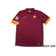 Photo1: AS Roma 2014-2015 Home Shirt #16 De Rossi Serie A Tim Patch/Badge w/tags (1)