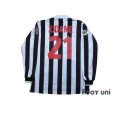 Photo2: Juventus 1998-1999 Home Long Sleeve Shirt #21 Zidane Lega Calcio Patch/Badge (2)