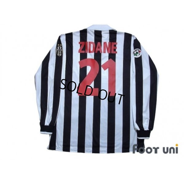 Photo2: Juventus 1998-1999 Home Long Sleeve Shirt #21 Zidane Lega Calcio Patch/Badge