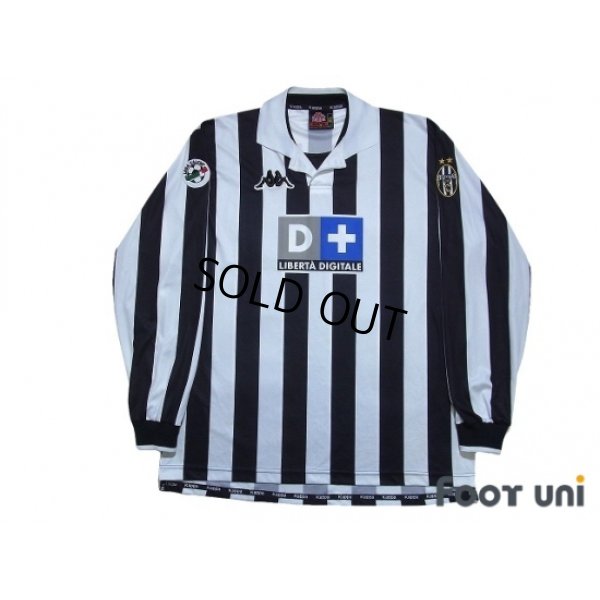 Photo1: Juventus 1998-1999 Home Long Sleeve Shirt #21 Zidane Lega Calcio Patch/Badge