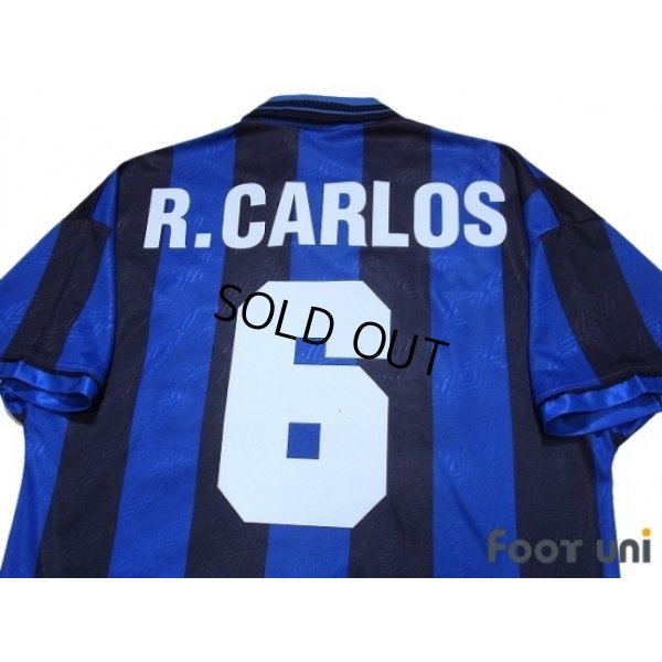 Photo4: Inter Milan 1995-1996 Home Shirt #6 Roberto Carlos
