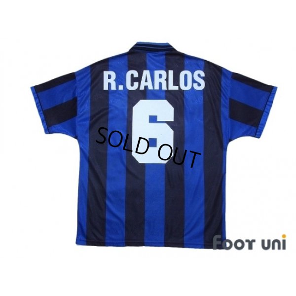 Photo2: Inter Milan 1995-1996 Home Shirt #6 Roberto Carlos