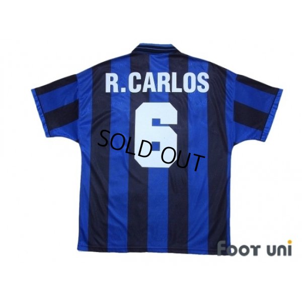 Photo2: Inter Milan 1995-1996 Home Shirt #6 Roberto Carlos