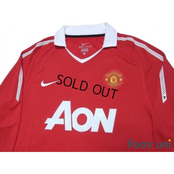 Photo3: Manchester United 2010-2011 Home Long Sleeve Shirt #18 Scholes