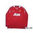 Photo1: Manchester United 2010-2011 Home Long Sleeve Shirt #18 Scholes (1)