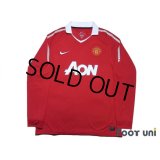 Manchester United 2010-2011 Home Long Sleeve Shirt #18 Scholes