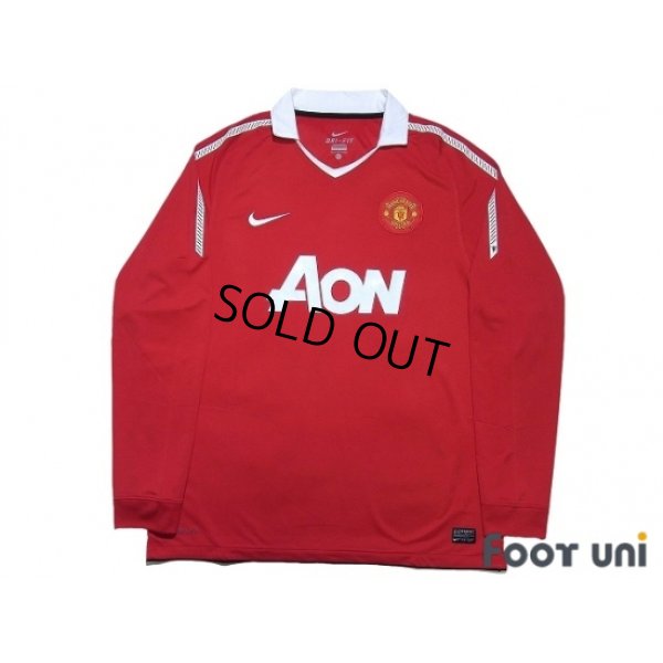 Photo1: Manchester United 2010-2011 Home Long Sleeve Shirt #18 Scholes