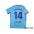 Photo3: FC Barcelona 2017-2018 Away Authentic Shirts and shorts Set #14 Coutinho La Liga Patch/Badge (3)