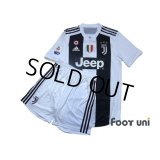 Juventus 2018-2019 Home Authentic Shirts and Shorts Set #7 Ronaldo