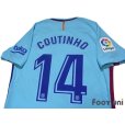 Photo5: FC Barcelona 2017-2018 Away Authentic Shirts and shorts Set #14 Coutinho La Liga Patch/Badge (5)