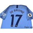 Photo5: Manchester City 2018-2019 Home Shirts and shorts Set #17 De Bruyne (5)