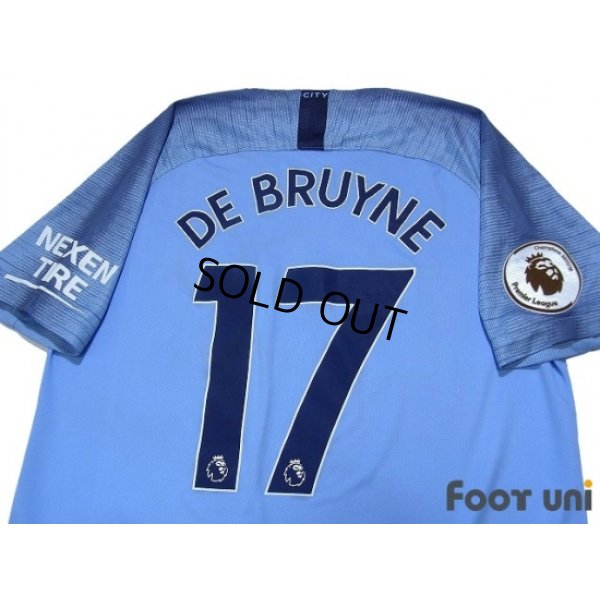 Photo5: Manchester City 2018-2019 Home Shirts and shorts Set #17 De Bruyne