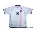 Photo1: England 2002 Home Shirt #10 Owen (1)