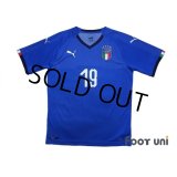 Italy 2018 Home Shirt #19 Bonucci