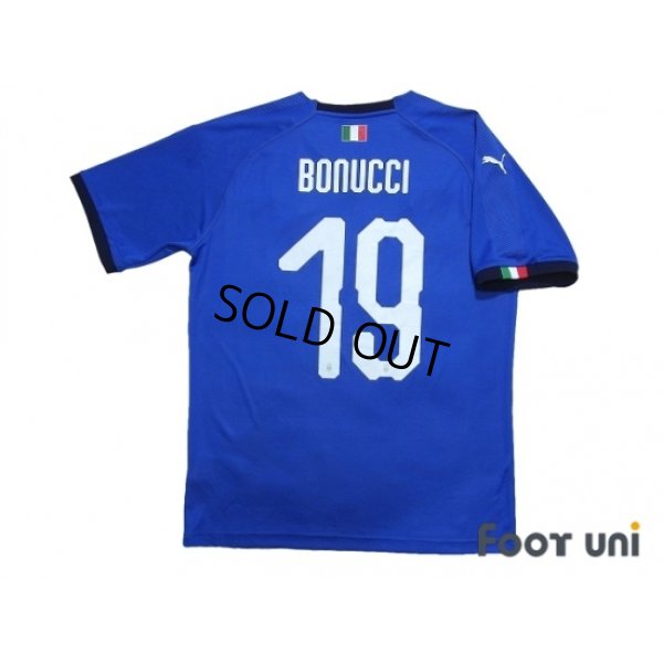 Photo2: Italy 2018 Home Shirt #19 Bonucci